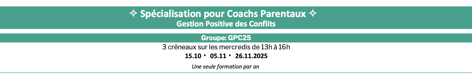 Planning 2025 Gestion positive des conflits