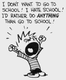dont want to go to school