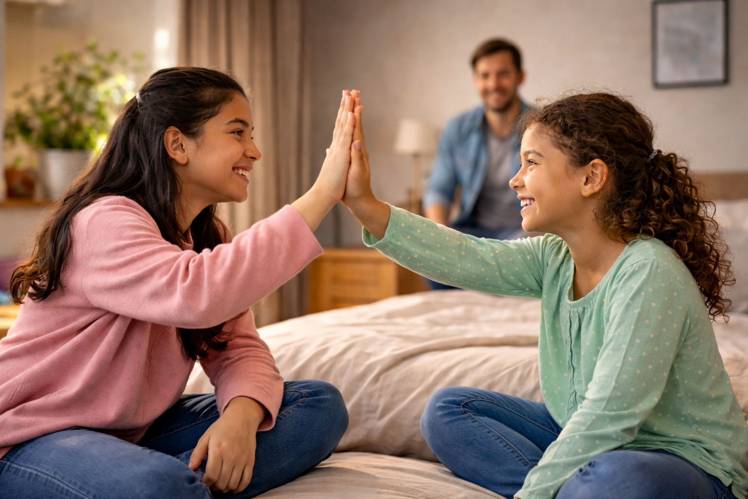 enfants se réconcilient