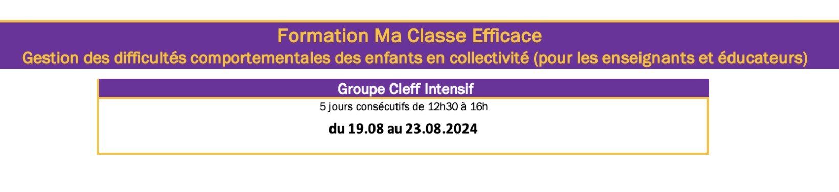 formation classe efficace