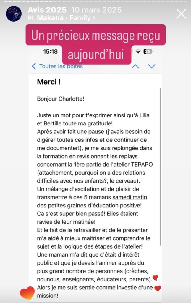 Avis sur la formation de coach parentale