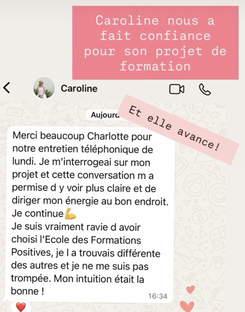 Témoignage caroline
