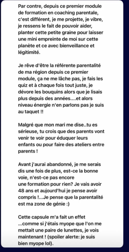 Expérience de formation