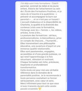 avis sur la formation de consultante sommeil bébé