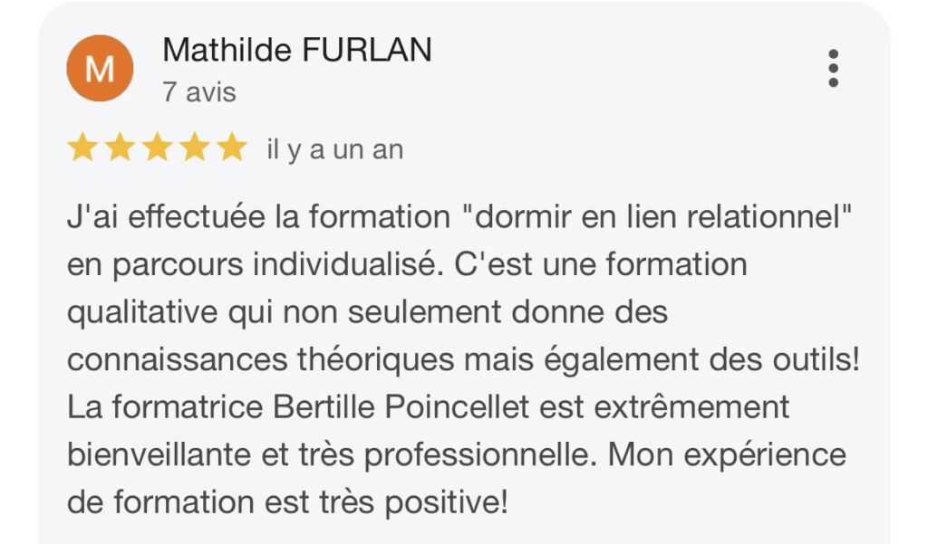 Formation Sommeil Mathilde